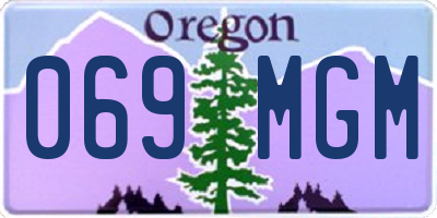 OR license plate 069MGM