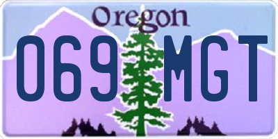 OR license plate 069MGT