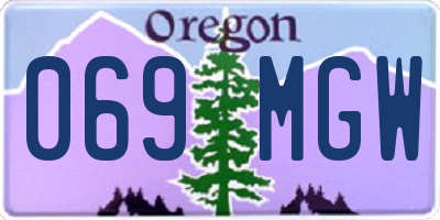 OR license plate 069MGW