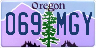 OR license plate 069MGY