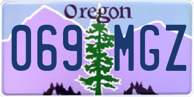 OR license plate 069MGZ