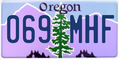 OR license plate 069MHF