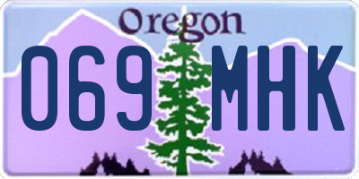 OR license plate 069MHK
