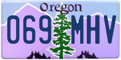 OR license plate 069MHV