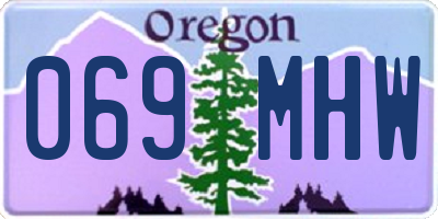 OR license plate 069MHW