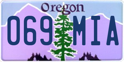 OR license plate 069MIA