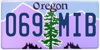 OR license plate 069MIB