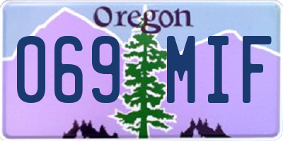 OR license plate 069MIF