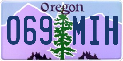 OR license plate 069MIH