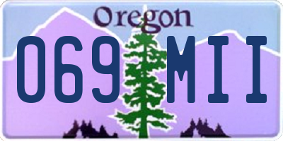 OR license plate 069MII