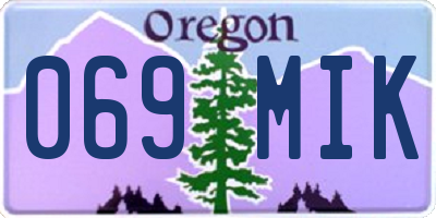 OR license plate 069MIK