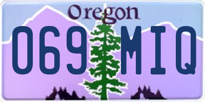 OR license plate 069MIQ