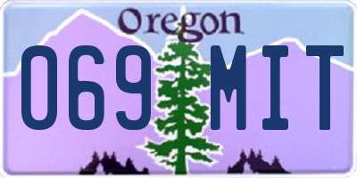 OR license plate 069MIT
