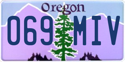 OR license plate 069MIV