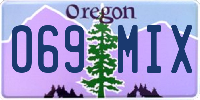 OR license plate 069MIX