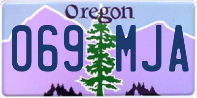 OR license plate 069MJA