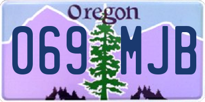 OR license plate 069MJB