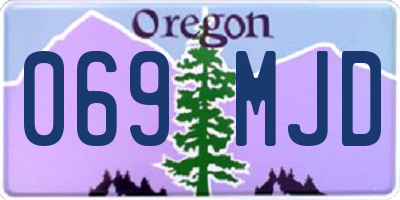 OR license plate 069MJD