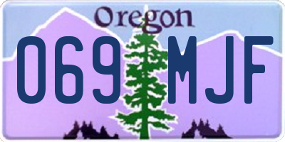 OR license plate 069MJF