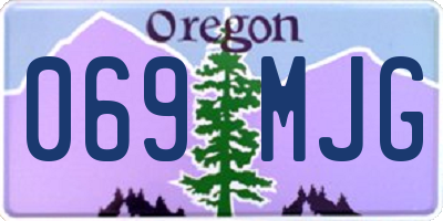 OR license plate 069MJG