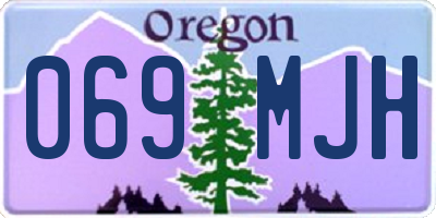 OR license plate 069MJH