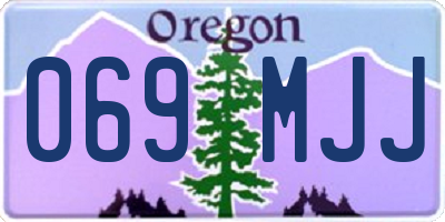 OR license plate 069MJJ