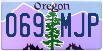 OR license plate 069MJP