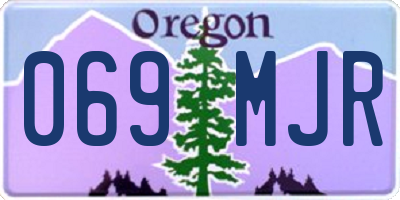 OR license plate 069MJR