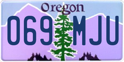 OR license plate 069MJU