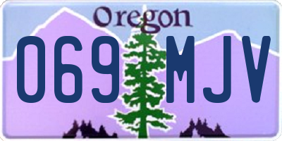 OR license plate 069MJV
