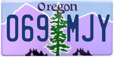 OR license plate 069MJY