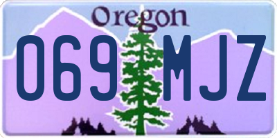 OR license plate 069MJZ