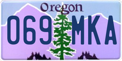OR license plate 069MKA