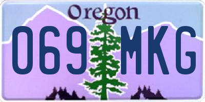 OR license plate 069MKG