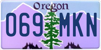 OR license plate 069MKN
