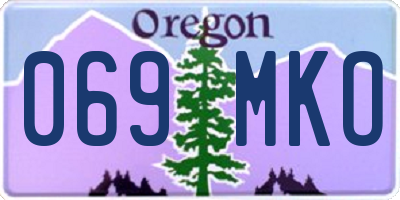 OR license plate 069MKO
