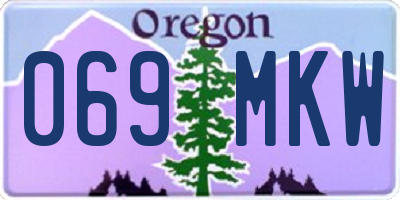 OR license plate 069MKW