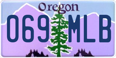 OR license plate 069MLB
