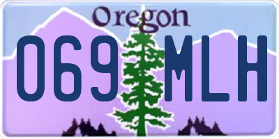 OR license plate 069MLH