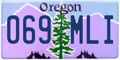 OR license plate 069MLI