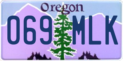 OR license plate 069MLK