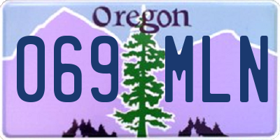 OR license plate 069MLN