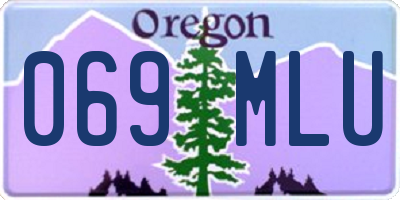 OR license plate 069MLU
