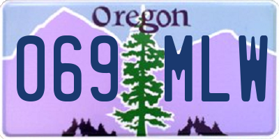OR license plate 069MLW