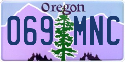 OR license plate 069MNC
