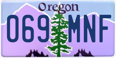 OR license plate 069MNF