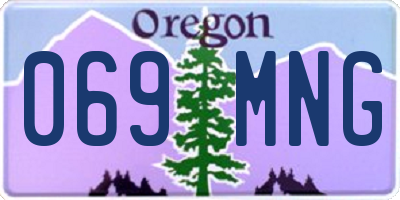 OR license plate 069MNG