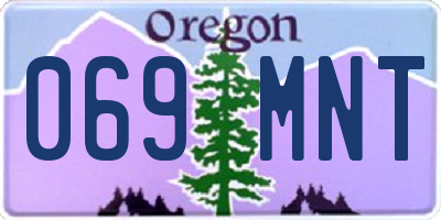 OR license plate 069MNT