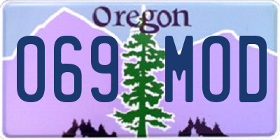 OR license plate 069MOD