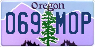 OR license plate 069MOP